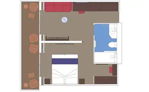 Схема Двухкомнатный Гранд Сьют Yacht Club